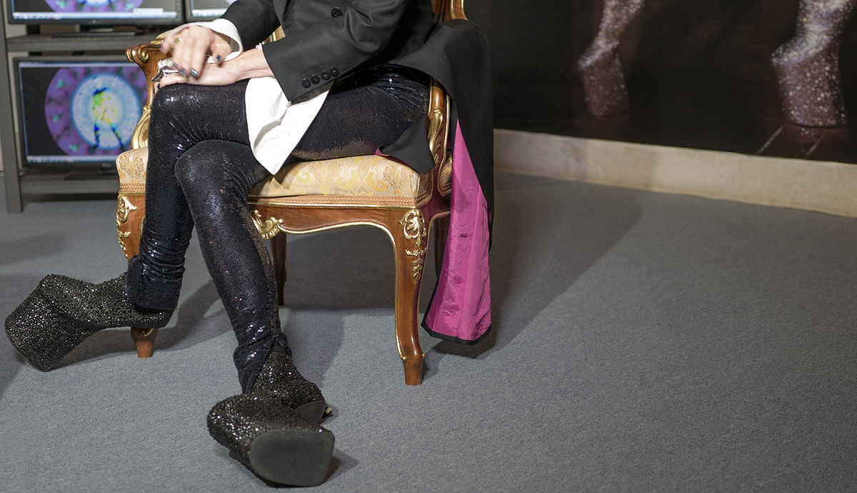 Daphne Guinness a jej povestná obuv. Jeden pár...