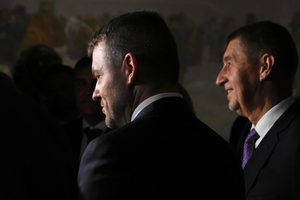 Na snímke český premiér v demisii Andrej Babiš...