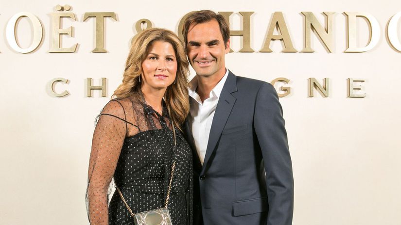 Roger Federer a jeho manželka Mirka Federer