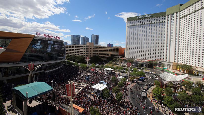 T-Mobile Aréna v Las Vegas pred vypuknutím...