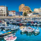 Kantábria, Španielsko, lode, leto, prístav, more,