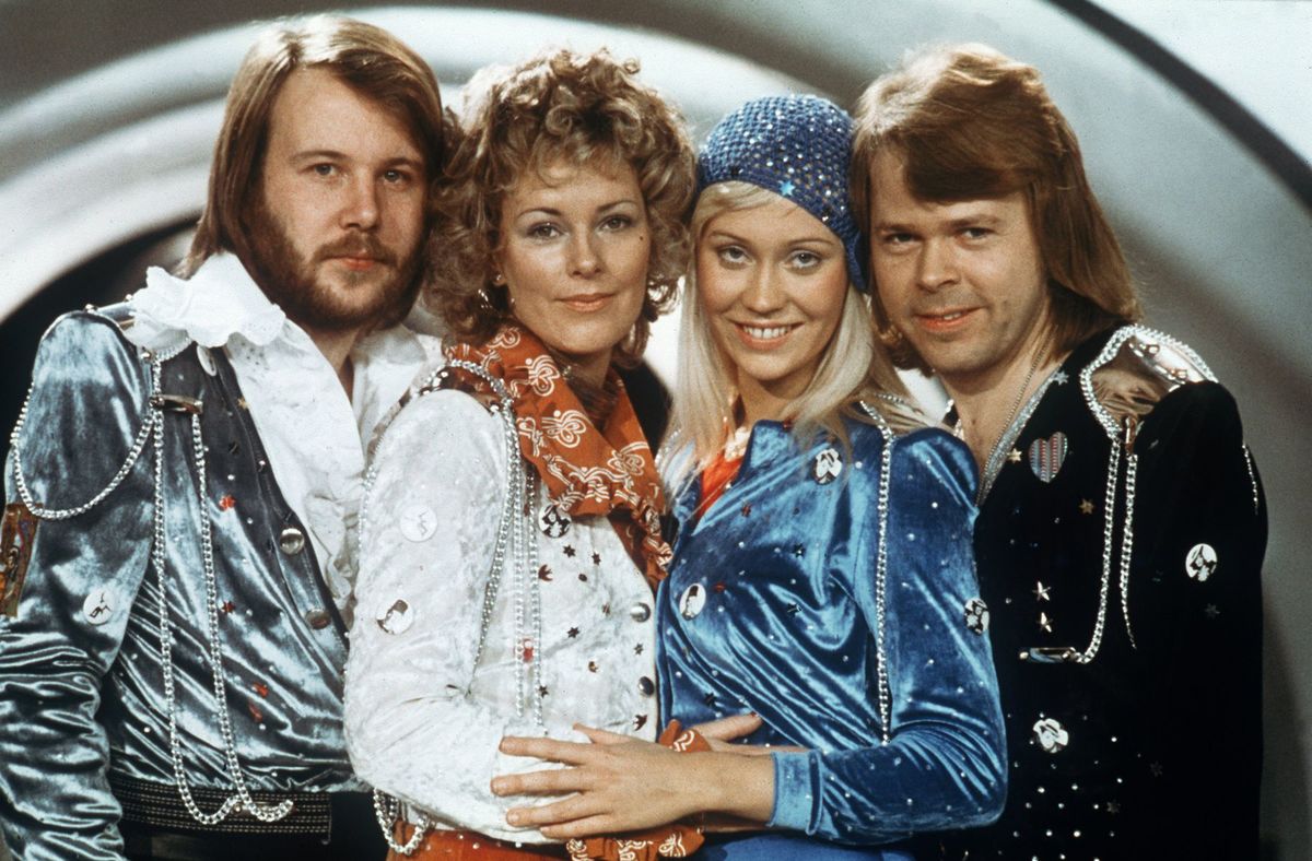Členovia skupiny ABBA. Anni-frid Lyngstad druhá...