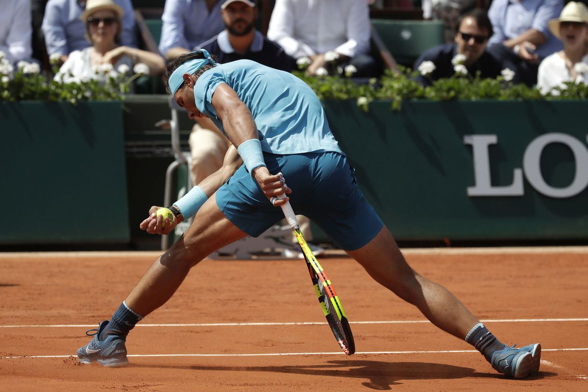 Rafael Nadal počas zápasu s Maximilianom...