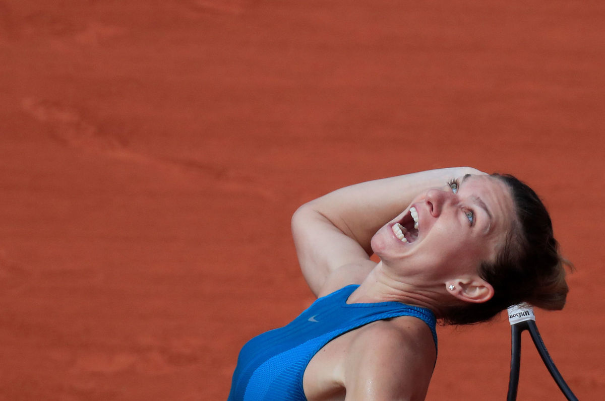 Simona Halepová vo finále Roland Garros.