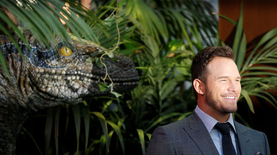 Herec Chris Pratt na premiére filmu Jurský...