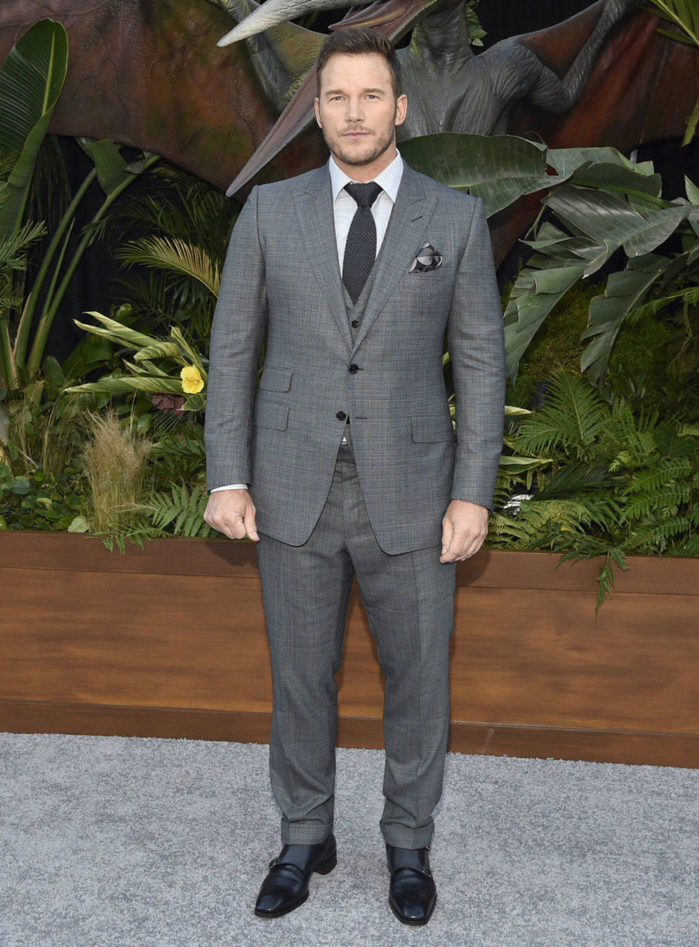 Herec Chris Pratt na premiére Jurského parku...
