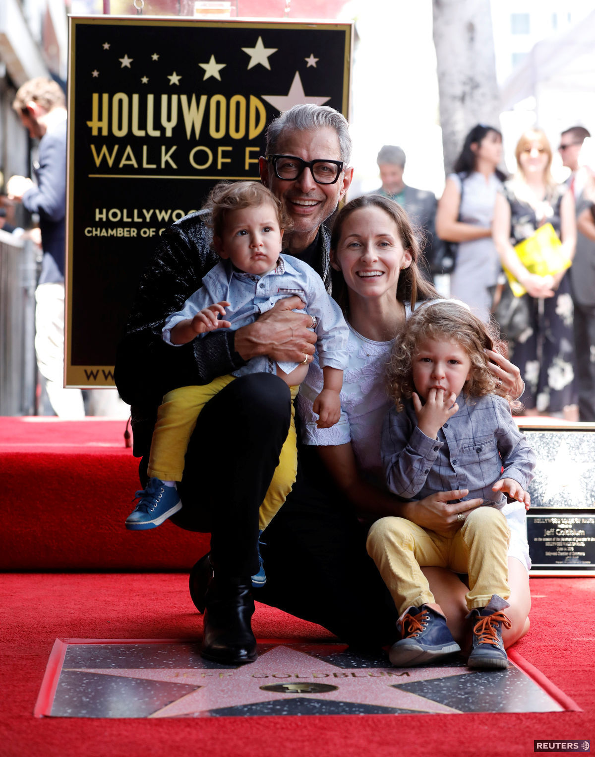 Herec Jeff Goldblum a jeho manželka Emilie...