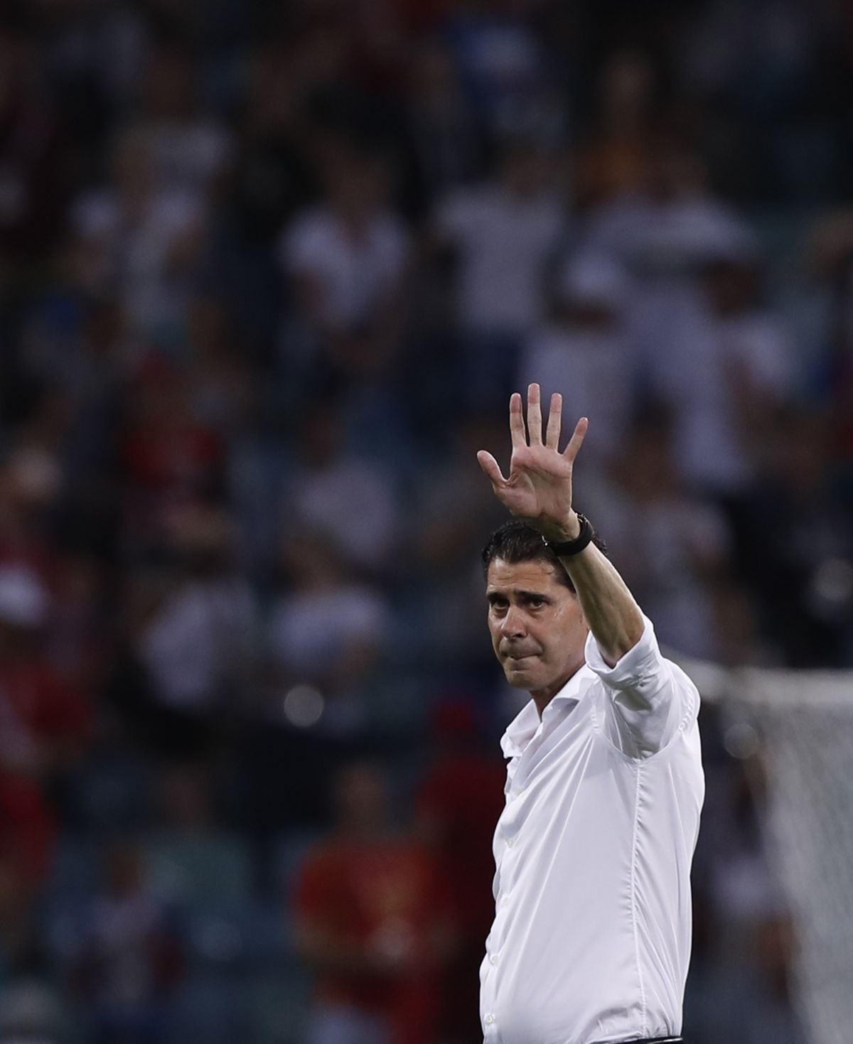 Španielsky tréner Fernando Hierro po zápase s...