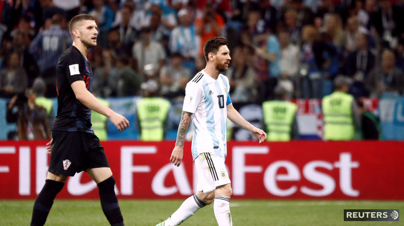 Nespokojný argentínsky kapitán Lionel Messi.