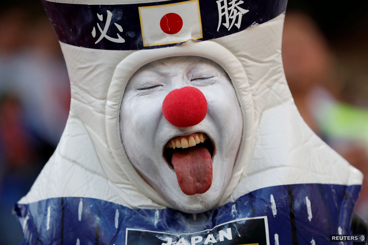Japonský fanúšik na MS v Rusku.
