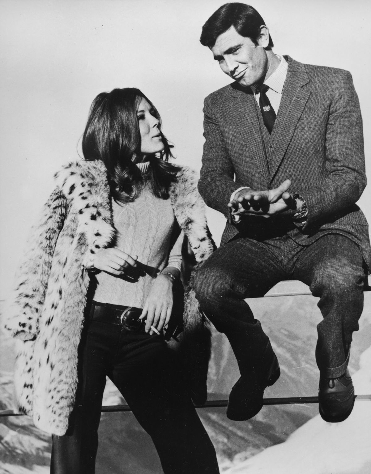 Záber z roku 1969 - George Lazenby ako James...