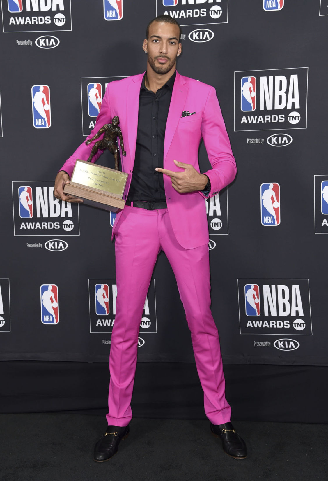 Hráč Rudy Gobert, z basketbalového tímu Utah...