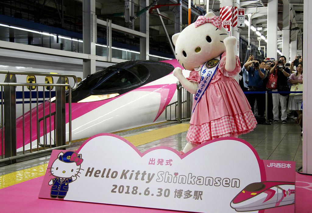 Hello Kitty, šinkanzen, Japonsko,