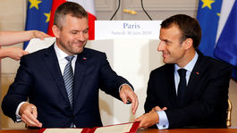 Pellegrini a Macron rokovali o vzťahoch, hospodárskej spolupráci i klíme