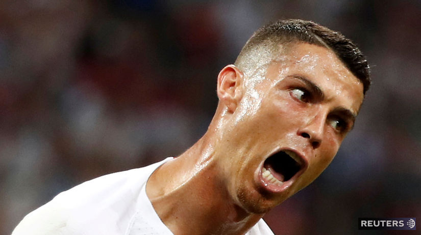 Cristiano Ronaldo počas zápasu s Uruguajom.