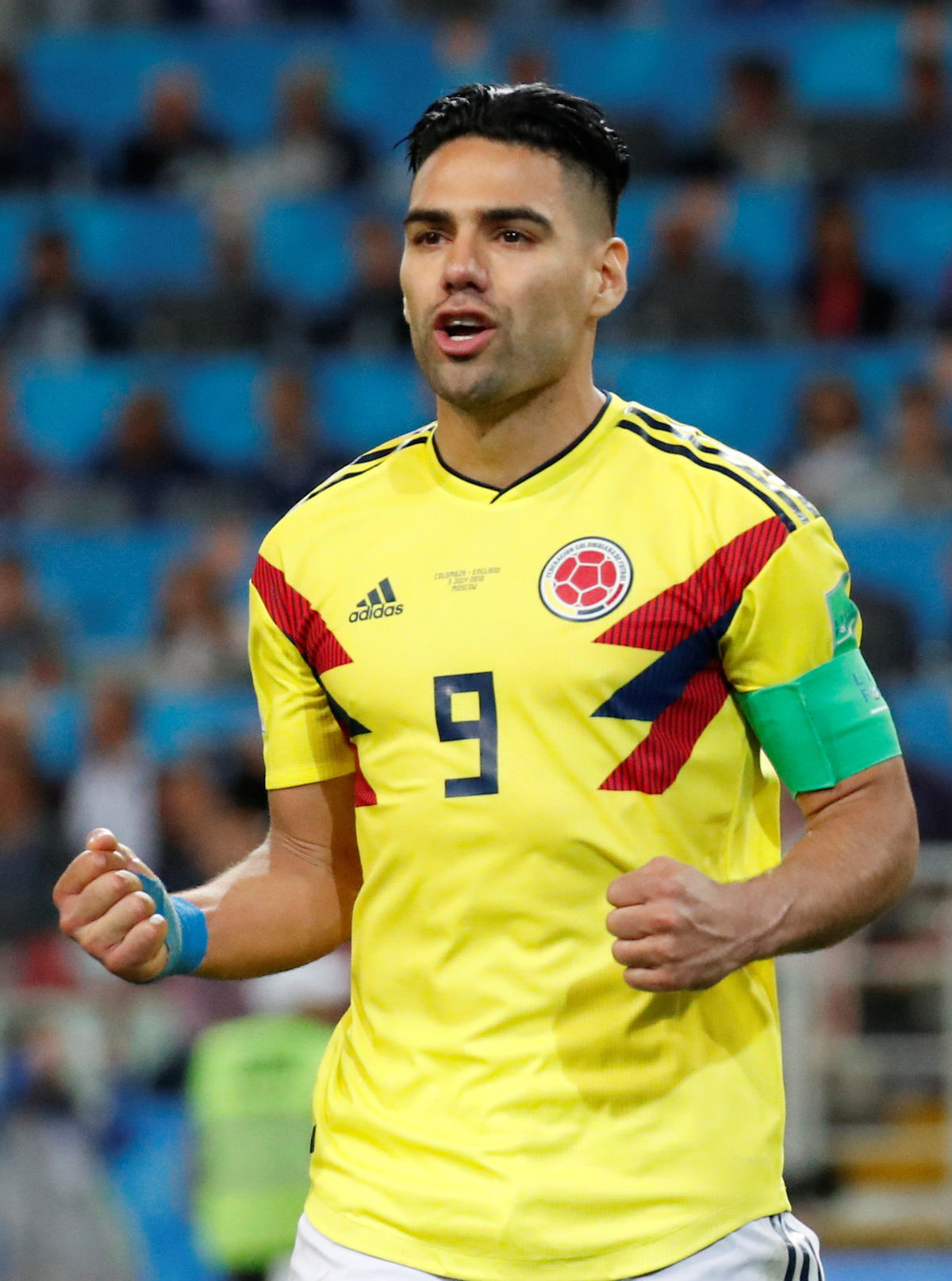 Radamel Falcao v zápase proti Anglicku.