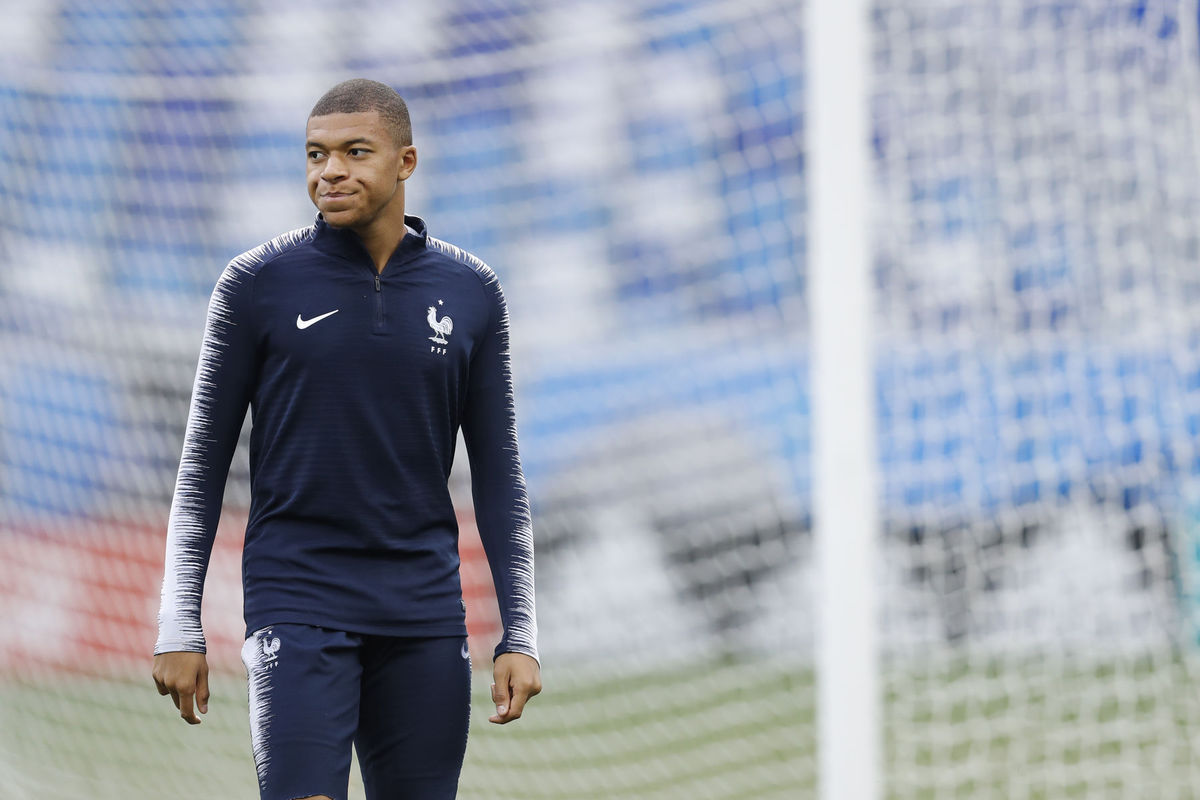 Francúz Kylian Mbappé na MS v Rusku.