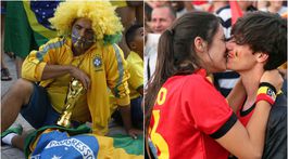FOTO: Slzy v Riu, ošiaľ v Bruseli. Takto prežívali fanúšikovia futbalovú drámu