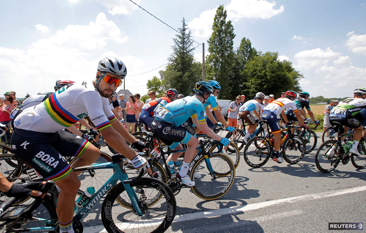 Peter Sagan počas 2. etapy Tour de France.