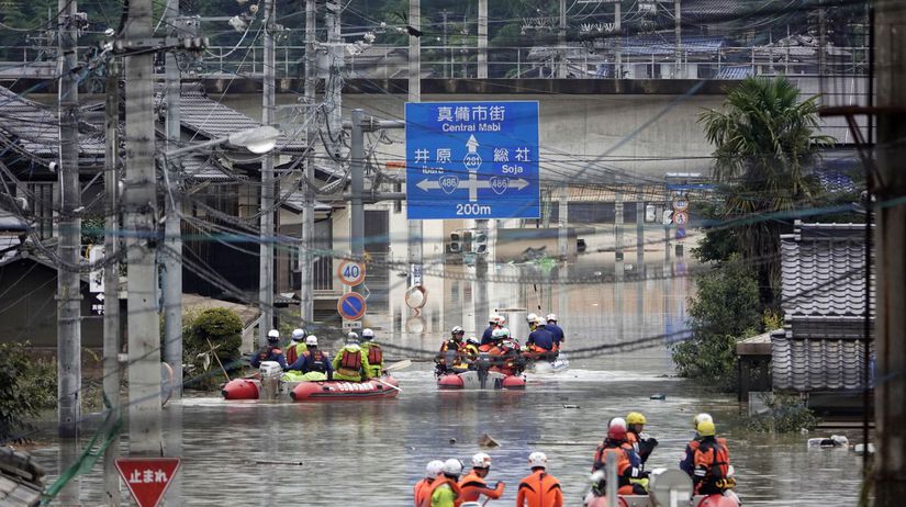 Japonsko počasie dažde povodne obete