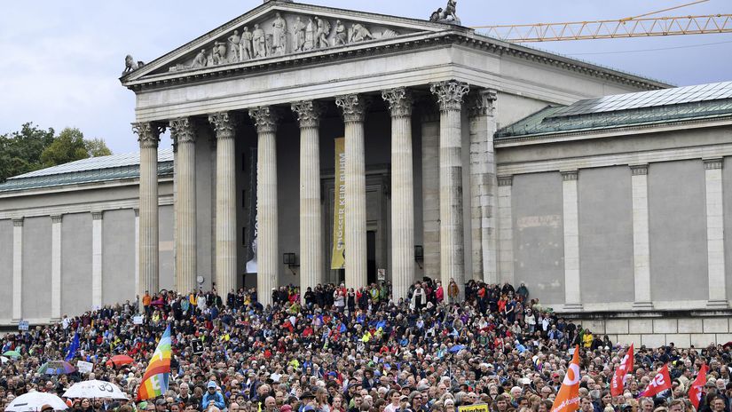 Nemecko Mníchov protest