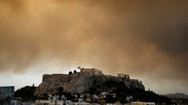 Grécko, Atény, požiar