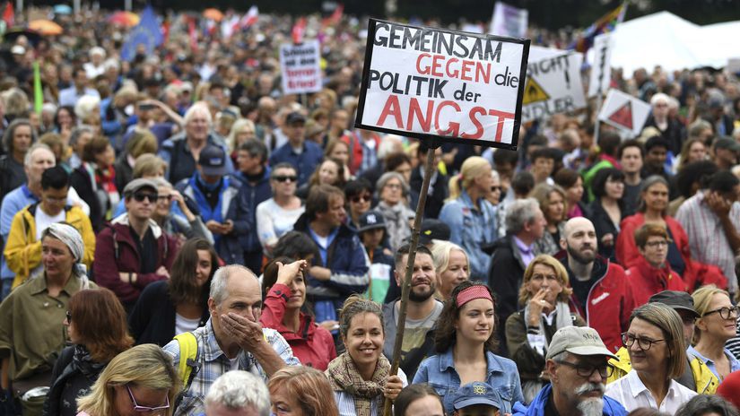 Bavorsko, protest, politika strachu