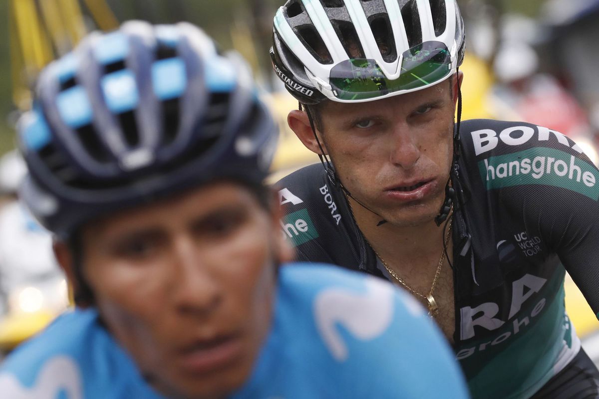 Nairo Quintana (v popredí) a Rafal Majka počas...