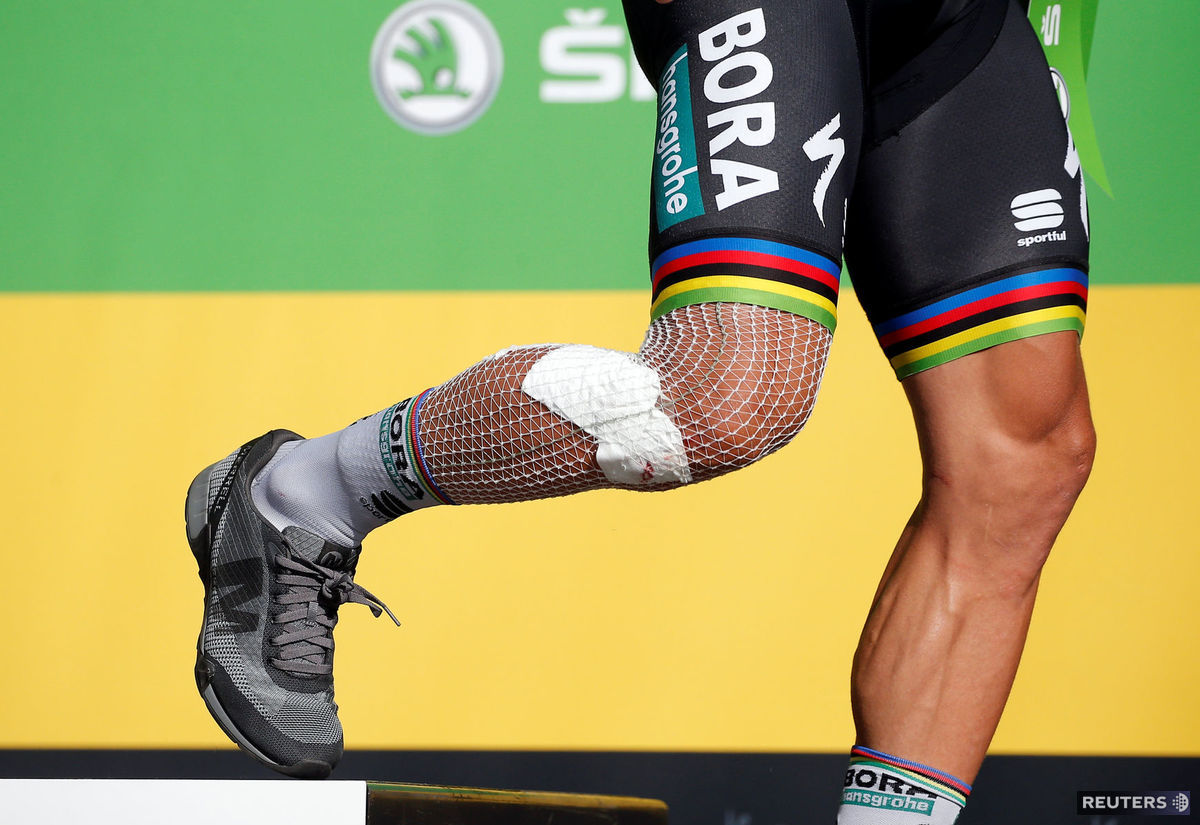 Zranenie z pádu. Peter Sagan absolvoval pódiový...