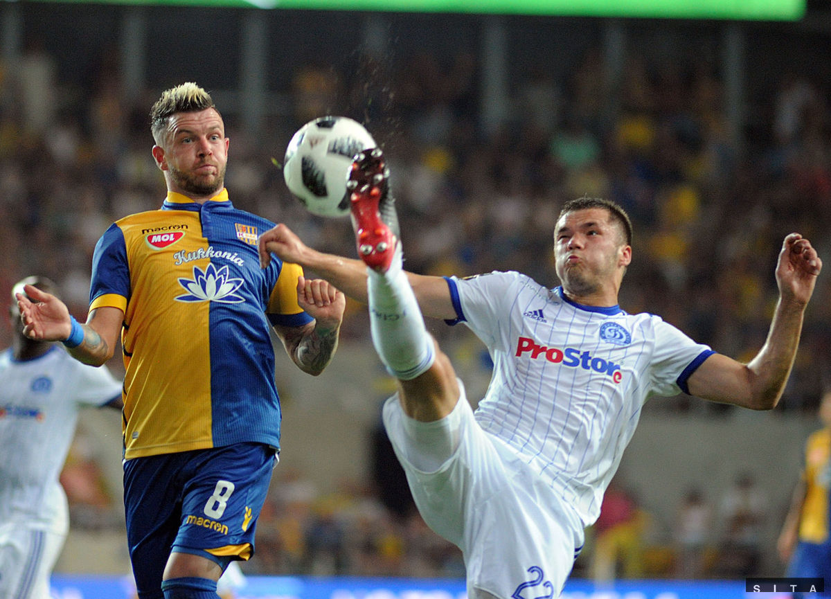 Zľava: Erik Pačinda z FC DAC 1904 Dunajská...