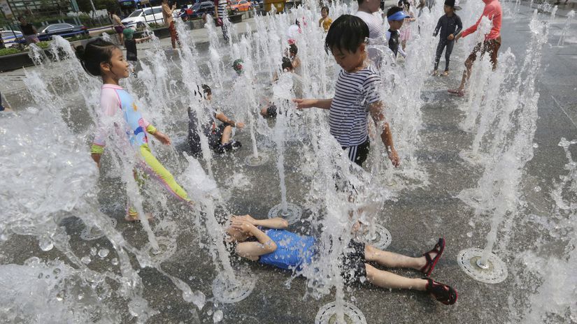 Kórea počasie horúčavy ľudia