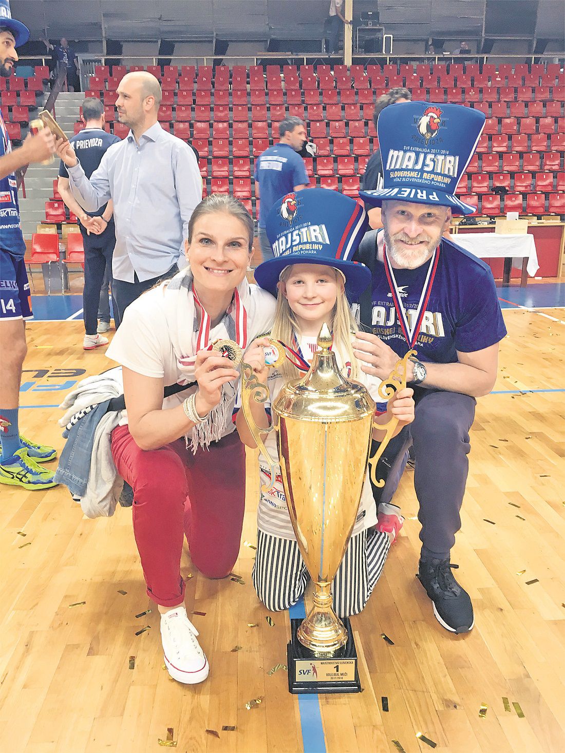 Spoločná radosť po zisku titulu s Prievidzou -...