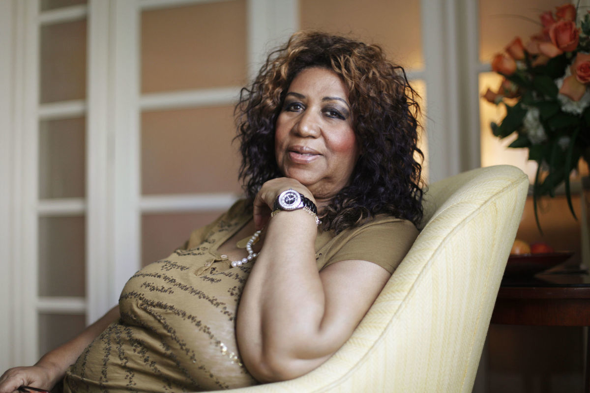 Záber z roku 2010, na ktorom Aretha Franklin...