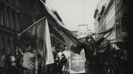 Bratislava, Štúrova ulica, august 1968, dav
