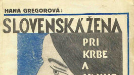 hana gregorová, slovenská žena pri krbe a knihe, 1924,