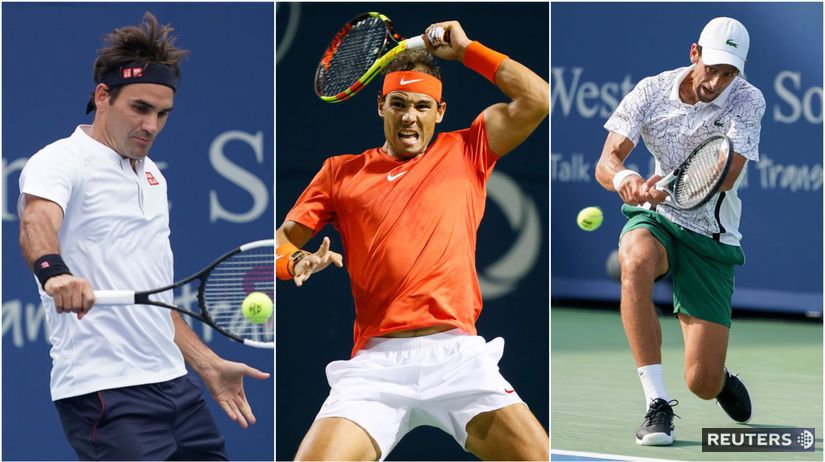 Roger Federer, Rafael Nadal, Novak Djokovič