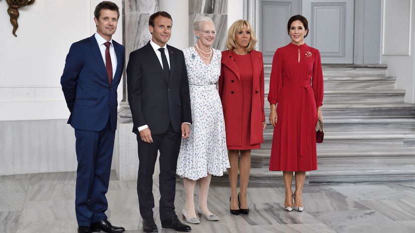 Dánsko Francúzsko kráľovná Macron stretnutie
