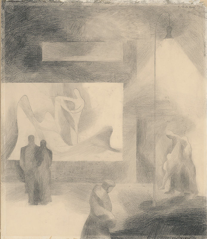 Ester Šimerová-Martinčeková: Večerné mesto, 1937,
