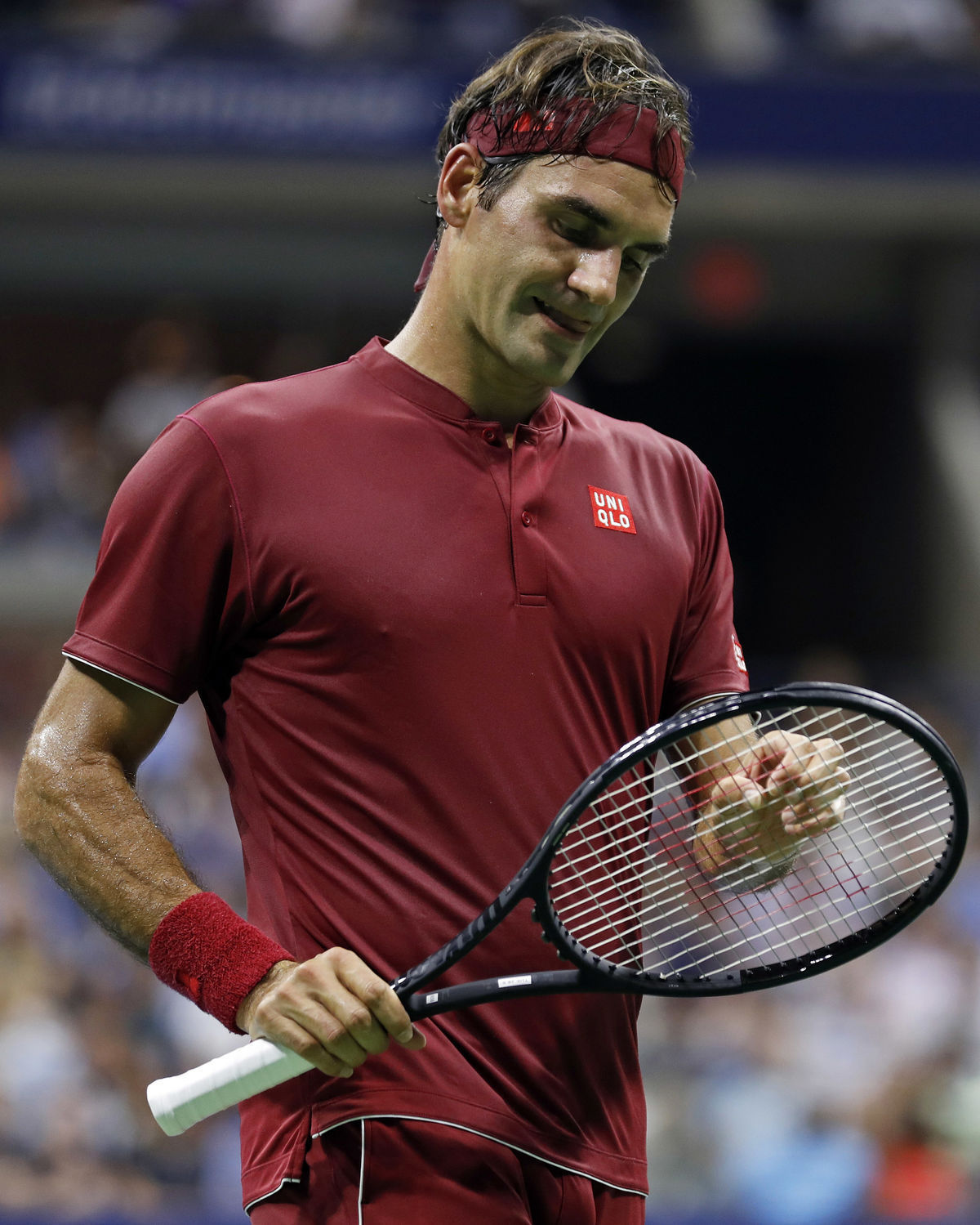Roger Federer v 1. kole US Open 2018.