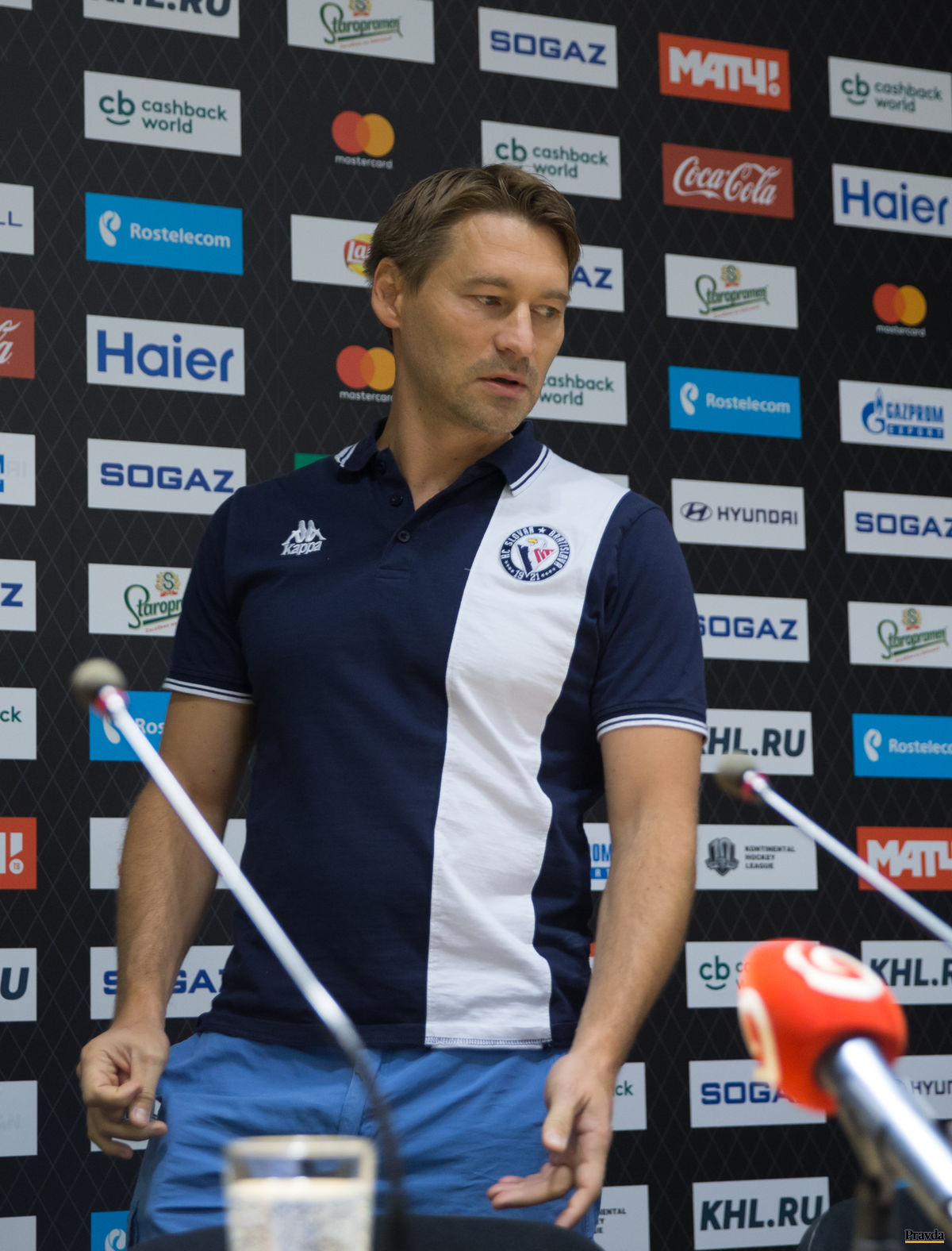 Tréner Slovana Vladimír Országh.