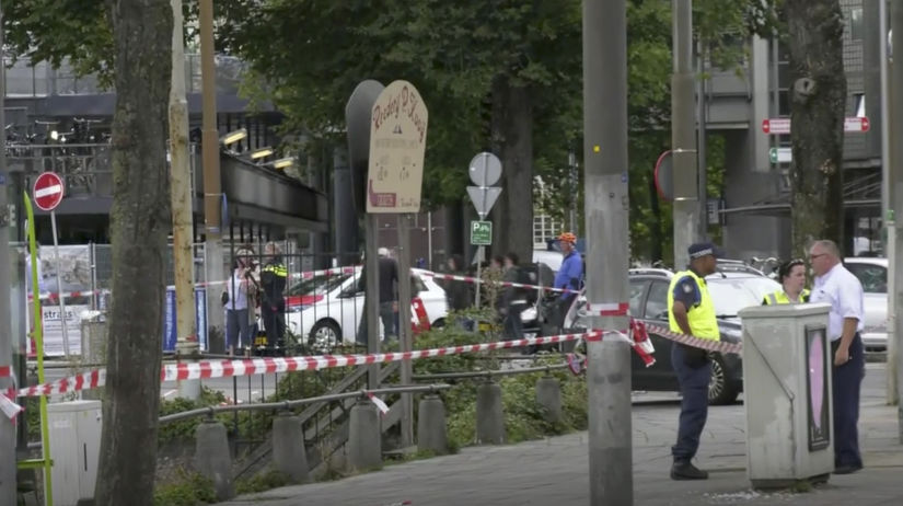 Holandsko Amsterdam stanica útok nôž polícia