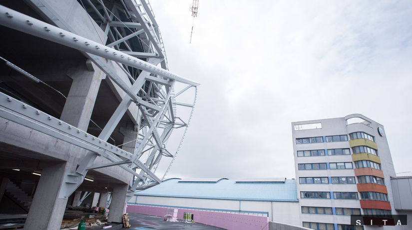 Stavenisko Národného futbalového štadióna v...