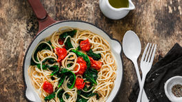 Voňavá a rýchla večera! Špagety so špenátom a bylinkami