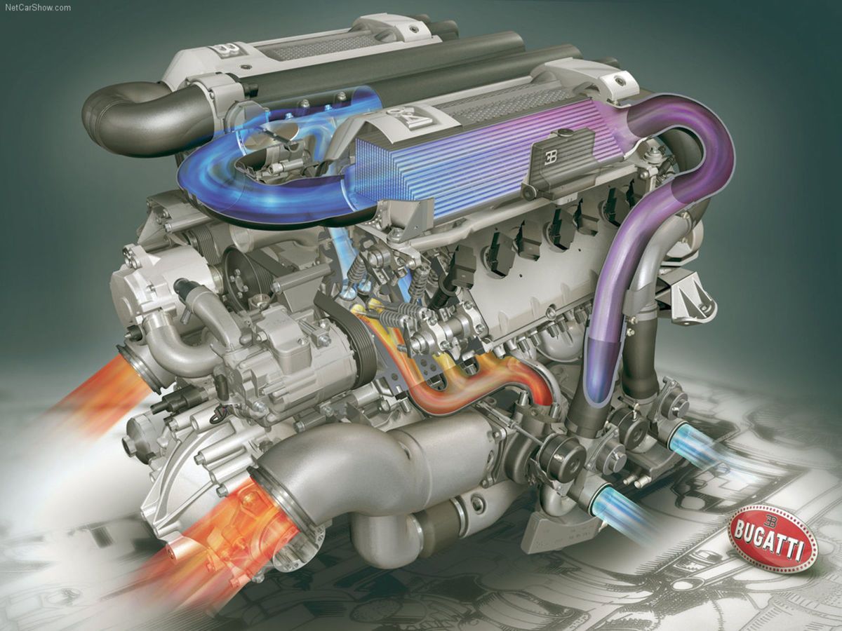 Motor 8,0 W16 má v Chirone najvyšší výkon 1 600...