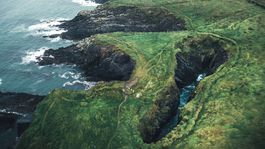 Írsko, Dundeady Island, útesy, more
