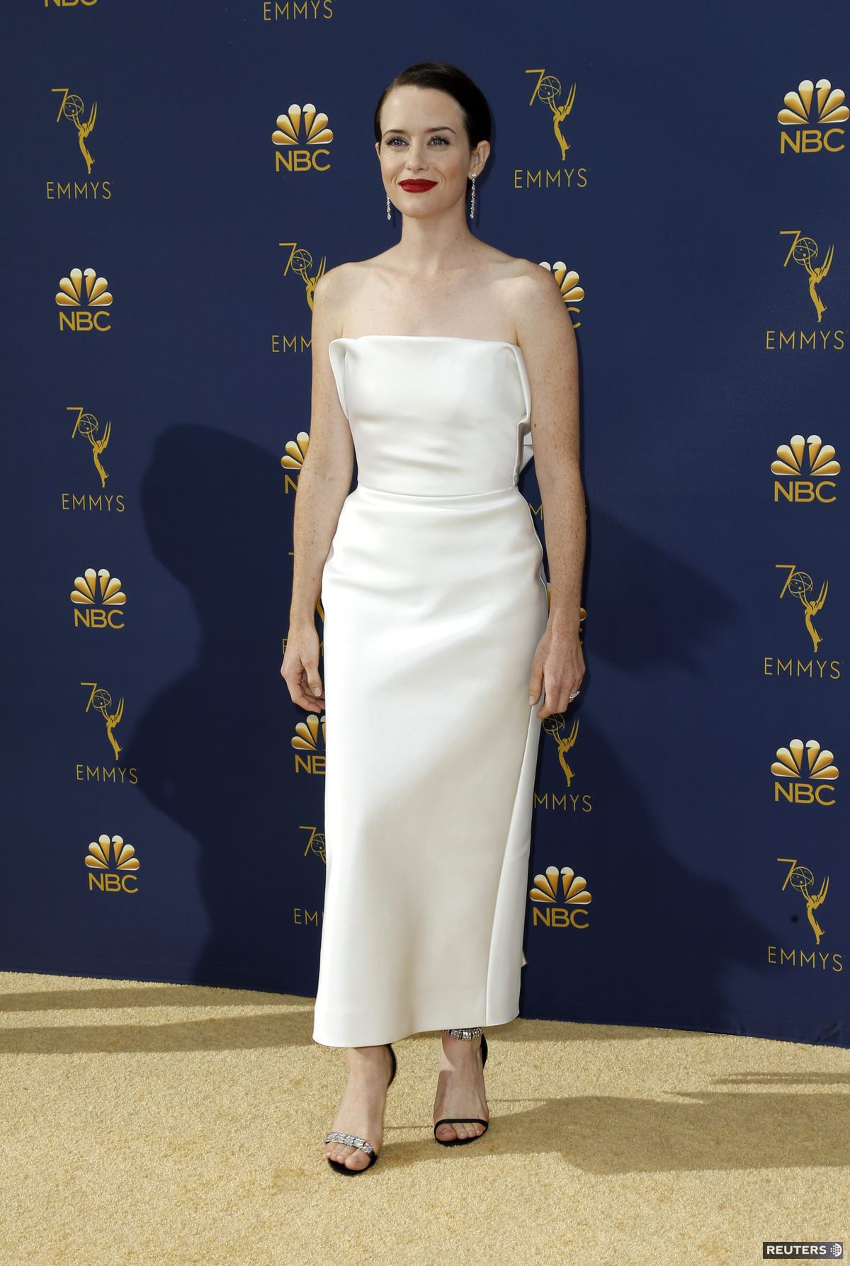Herečka Claire Foy v kreácii Calvin Klein by...