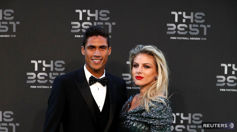 Raphael Varane s manželkou Camille Tytgatovou.