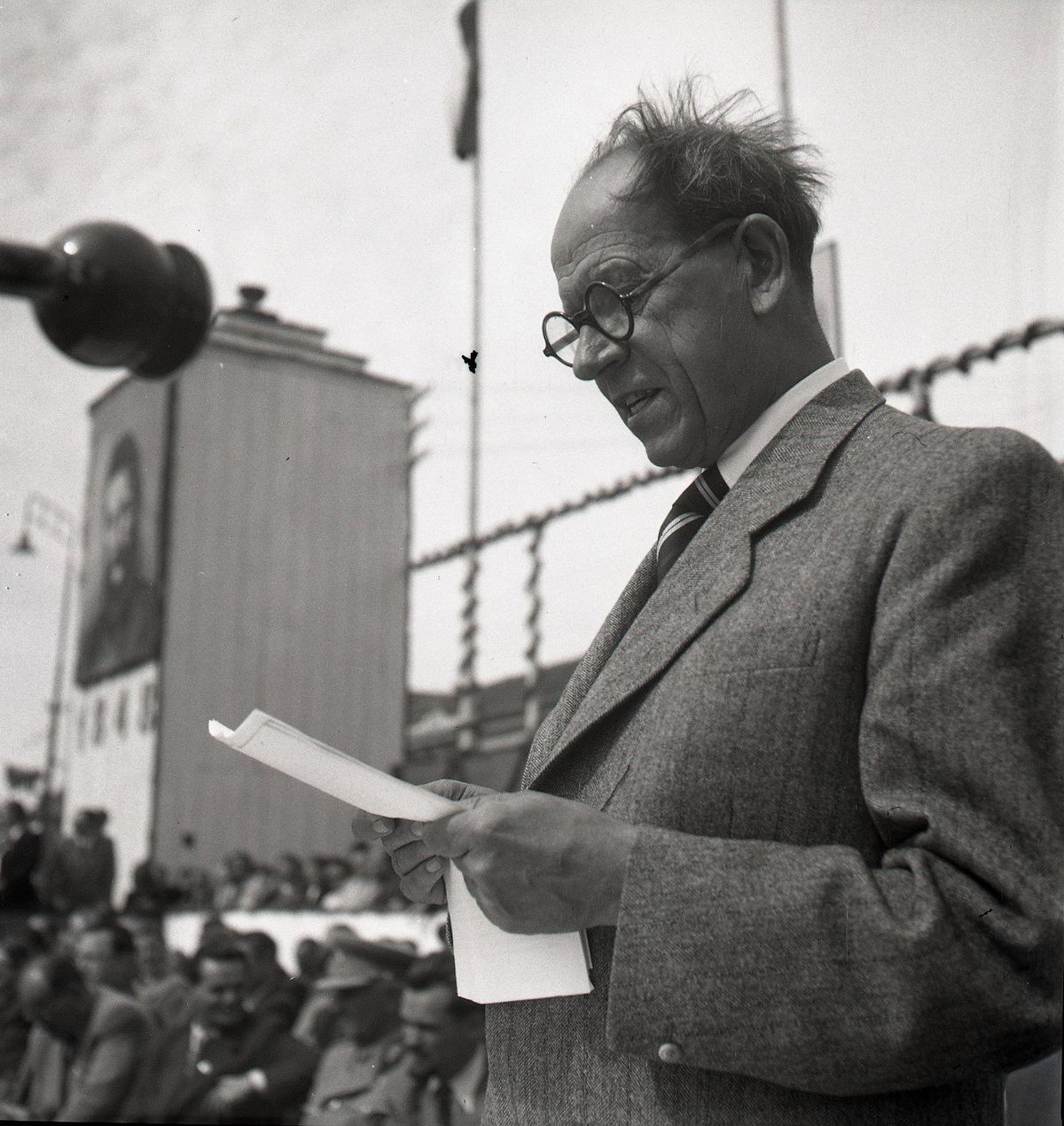 Antonín Zápotocký v auguste 1948 reční na...