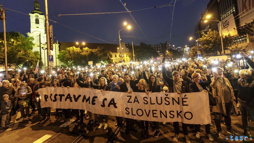 Bratislava pochod Za slušné Slovensko