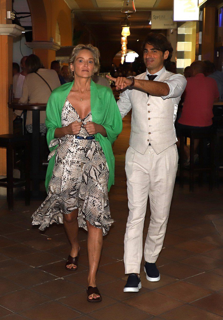 Sharon Stone a jej priateľ, Angelo Boffa,...